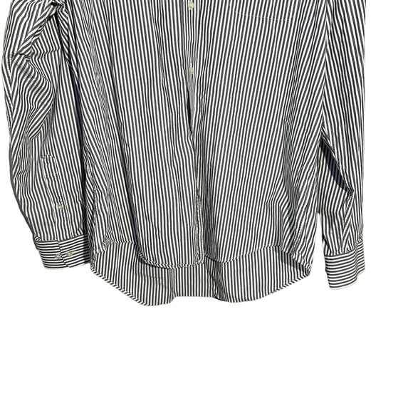 Lands' End Men's Sz L (16-16.5) Traditional Fit Striped Button Up Dress Shirt - Picture 3 of 7